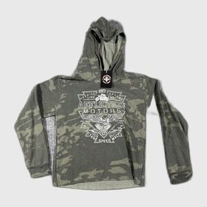 Affliction Motors AC Alchemist Youth Camo Hoodie Green M AWY23974 NWT Clothing